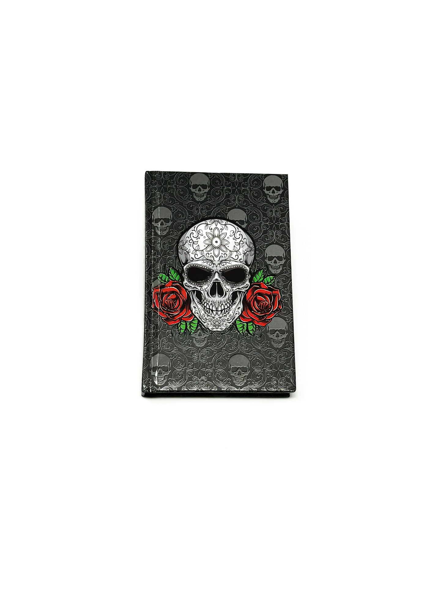 Notizbuch Totenkopf Rosen A6