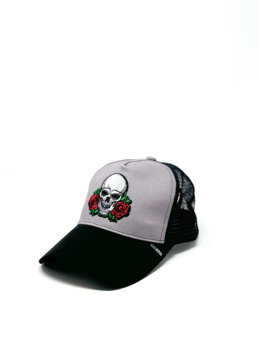 Snapback Totenkopf Rosen