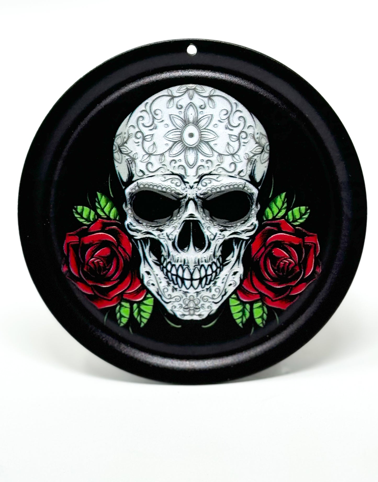 Untersetzer Totenkopf Rosen