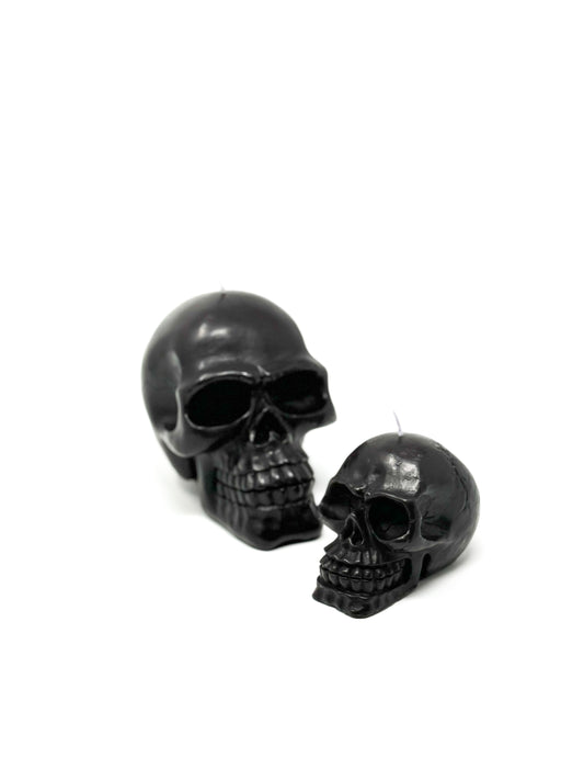 Kerze Totenkopf schwarz