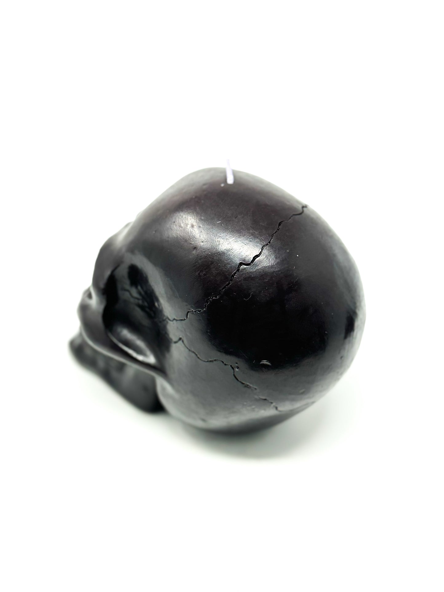 Kerze Totenkopf schwarz