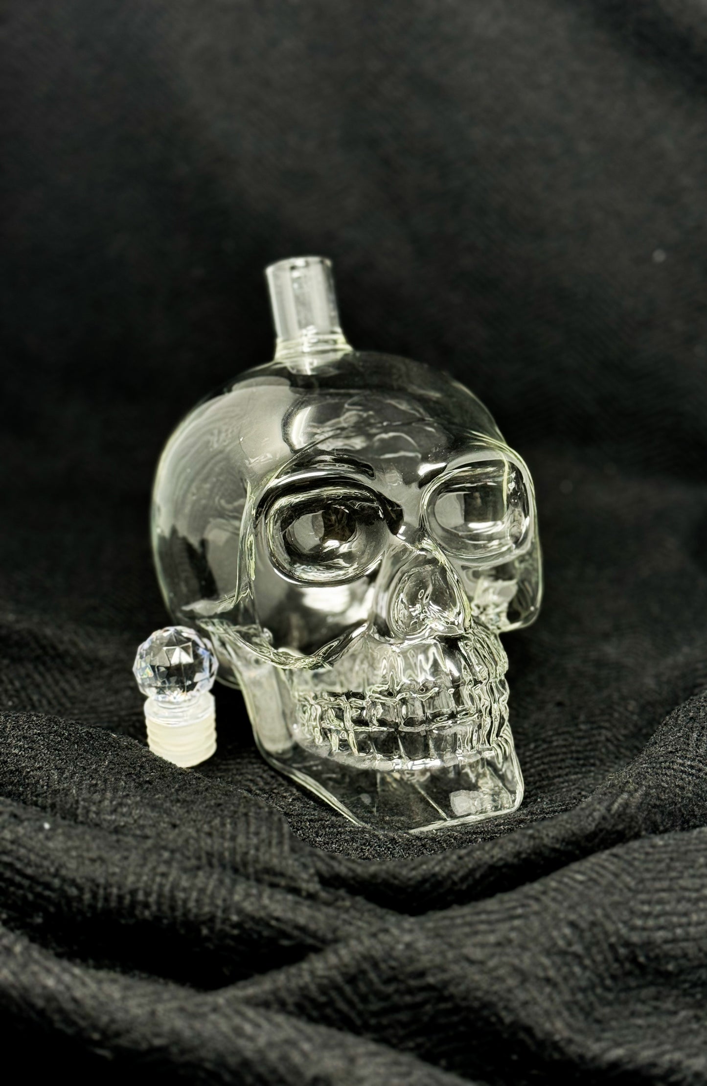 Likörflasche Totenkopf Glas 1,00 Liter